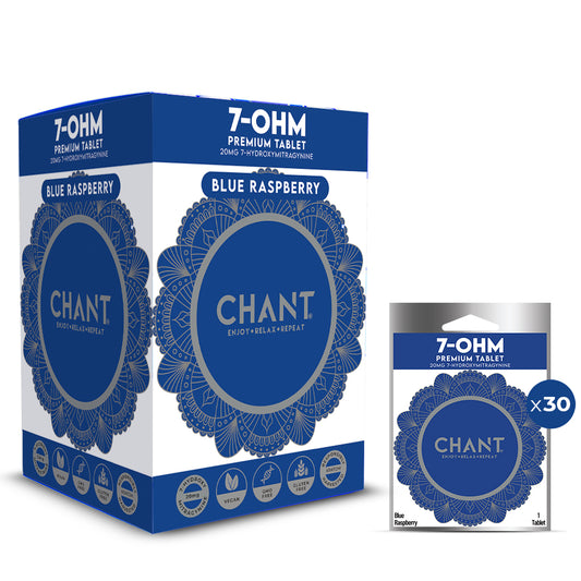 Chant 7-OHM Tablet – Blue Raspberry - Pack of 30