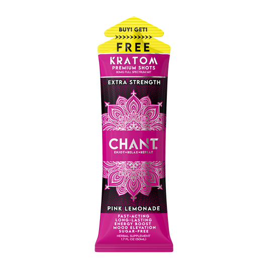 KRATOM 80 MIT Chant Kratom Shot – Pink Lemonade Extra Strength 80 MIT - 1 Pouch