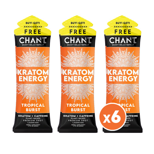Chant Kratom Energy Shot – Tropical Burst - Pack of 6